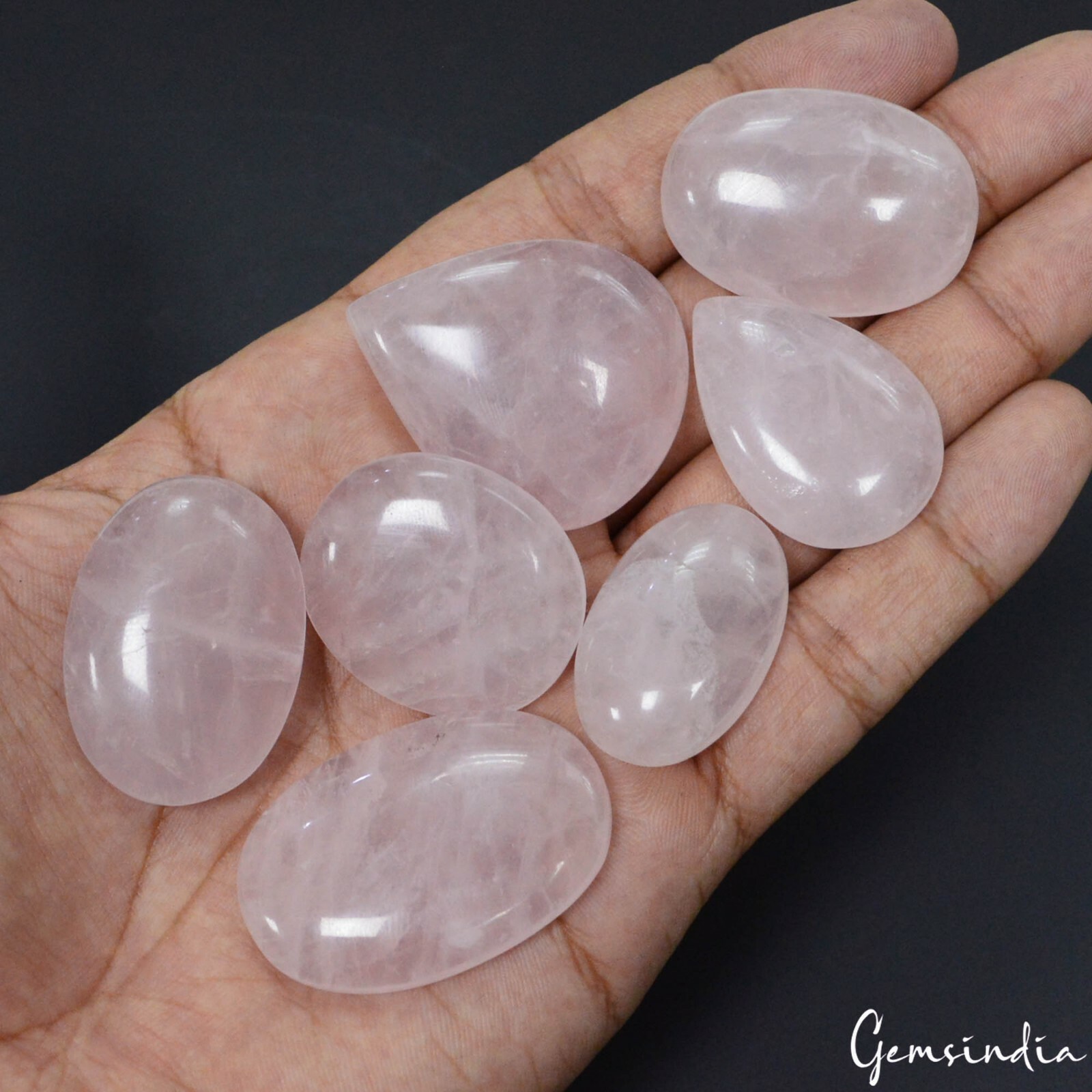 500 Cts Natural Untreated Pink Rose Quartz Mix Shape Loose Gemstone~31mm-42mm #gemsindia - фотография #6