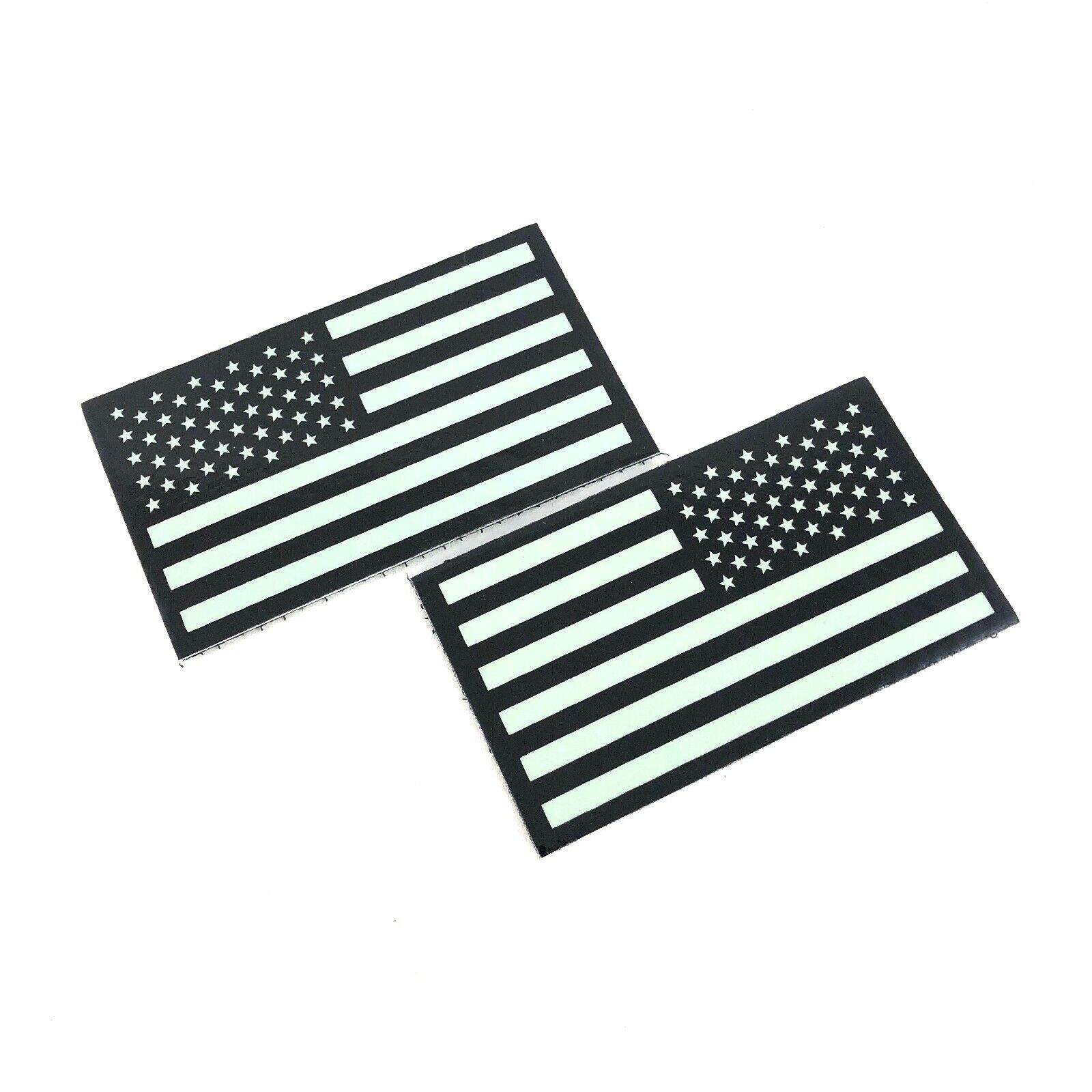 Infrared IR US Flag Patch Forward & Reverse Army Navy USMC VELCRO® Brand 2 PACK Без бренда