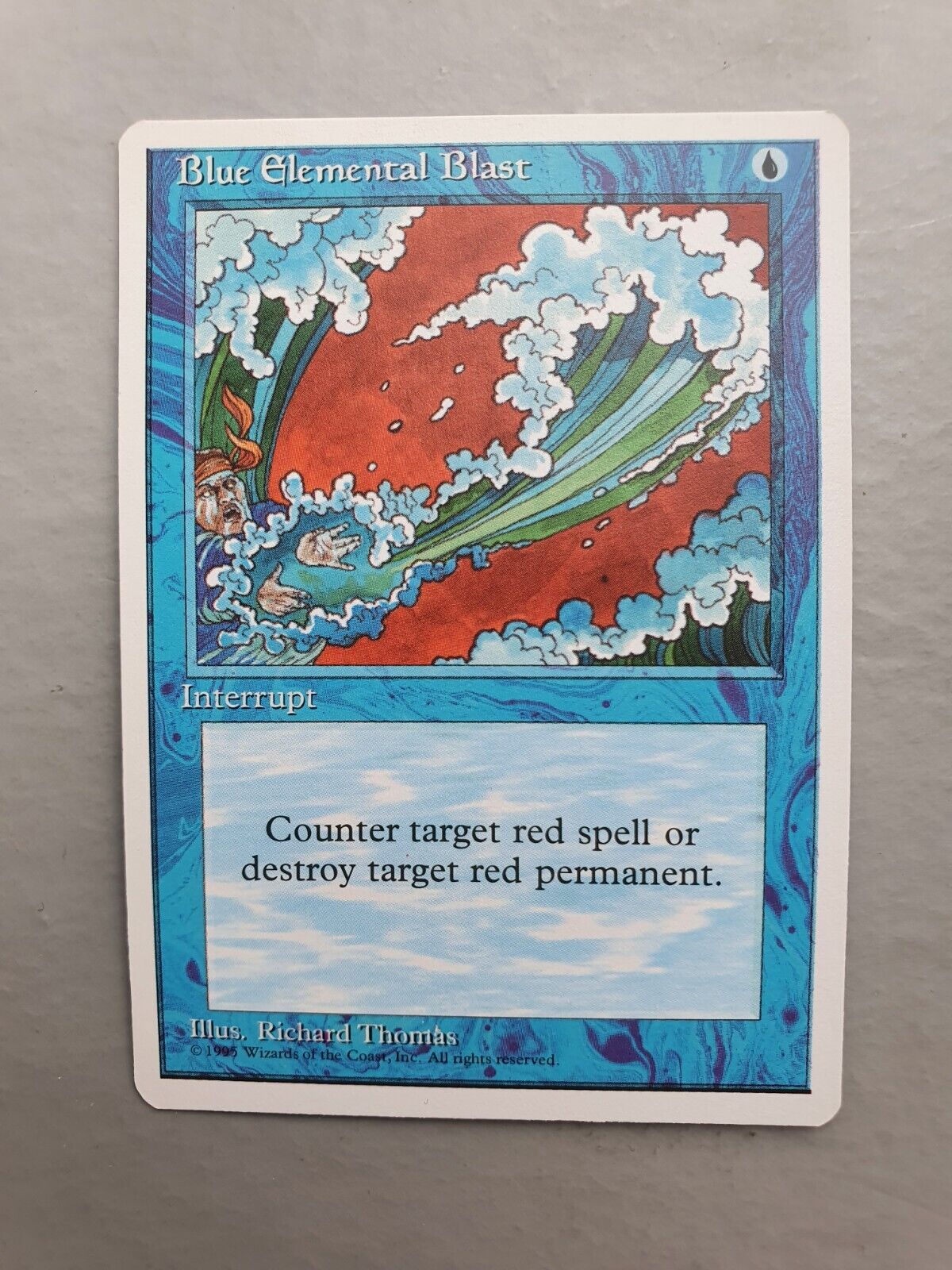 Blue Elemental Blast, MTG 4th Edition (1995) Common Blue Instant NM Без бренда