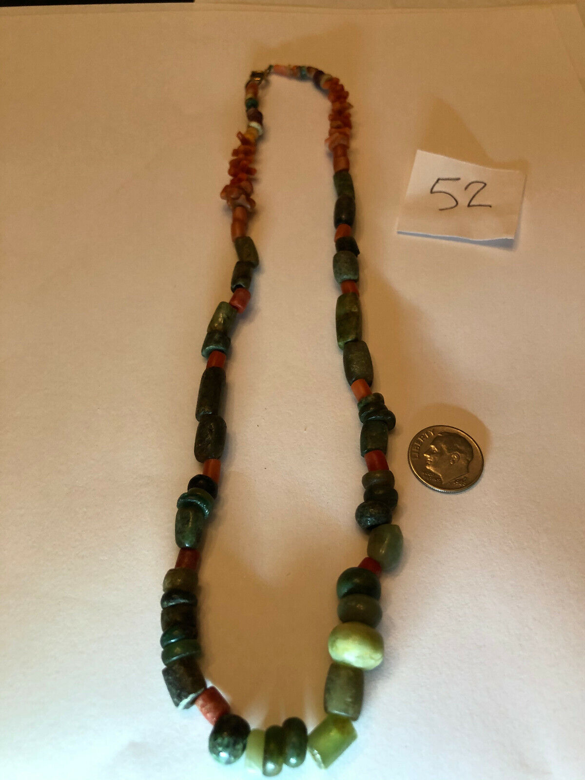Pre Columbian Mayan AUTHENTIC JADE BEADS (38) Pieces + (35) Red Agate beads Без бренда - фотография #3