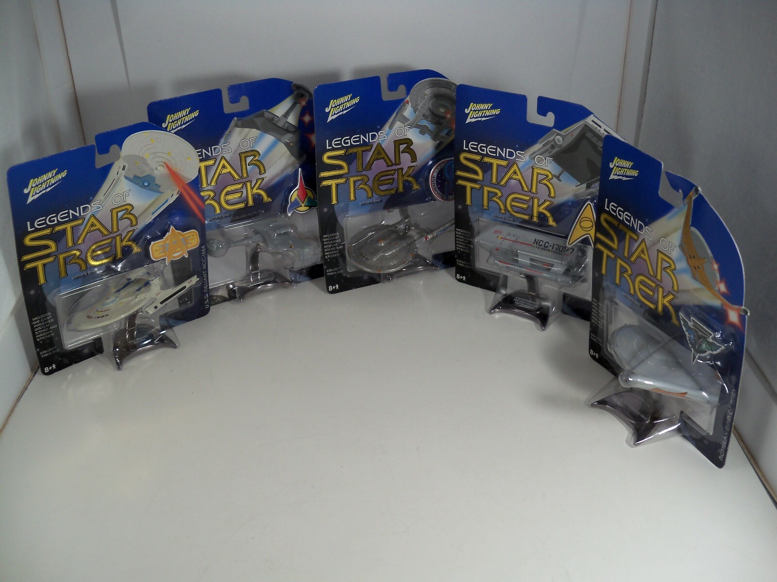 Johnny Lightning Legends of Star Trek Series 1 Set Lot of 5 Ships NEW Johnny Lightning