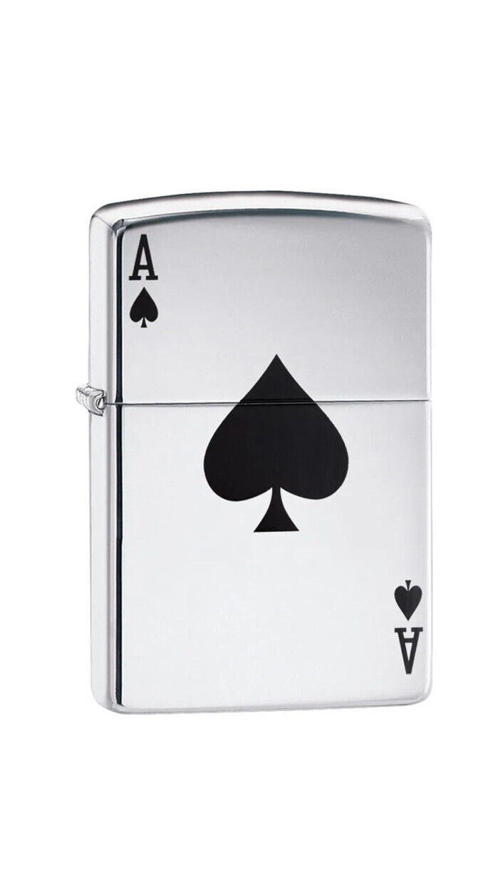Zippo® 24011 High Polished Chrome Lucky Ace® Lighter New in the Original Box! ZIPPO - фотография #3