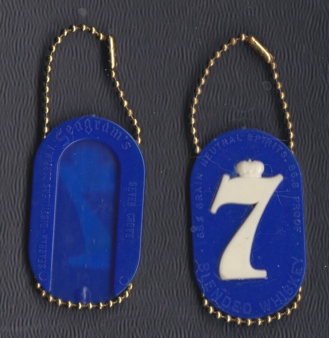 1960s Seagram's 7 Seven Crown Blended Whiskey keychain & coin holder LOT 2 Без бренда