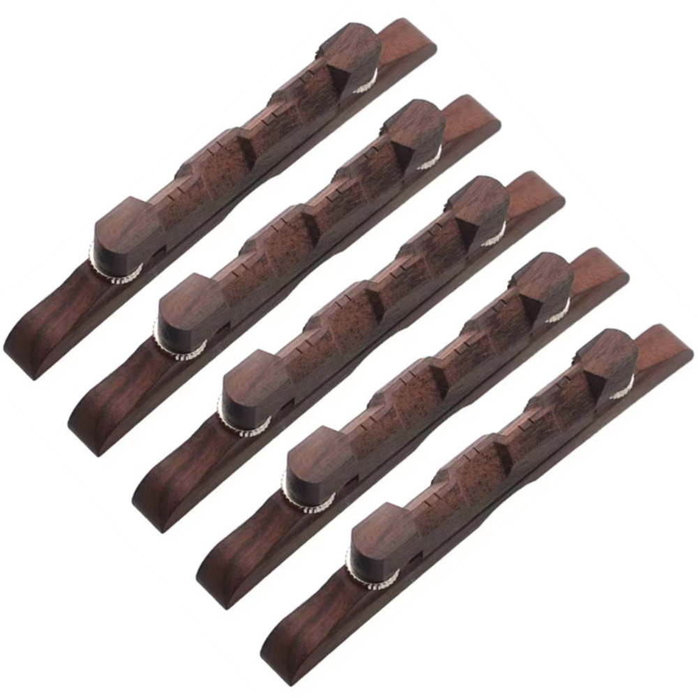 5x Mandolin Bridge Base Rosewood Adjustable Luthier Nut Saddle Ringring