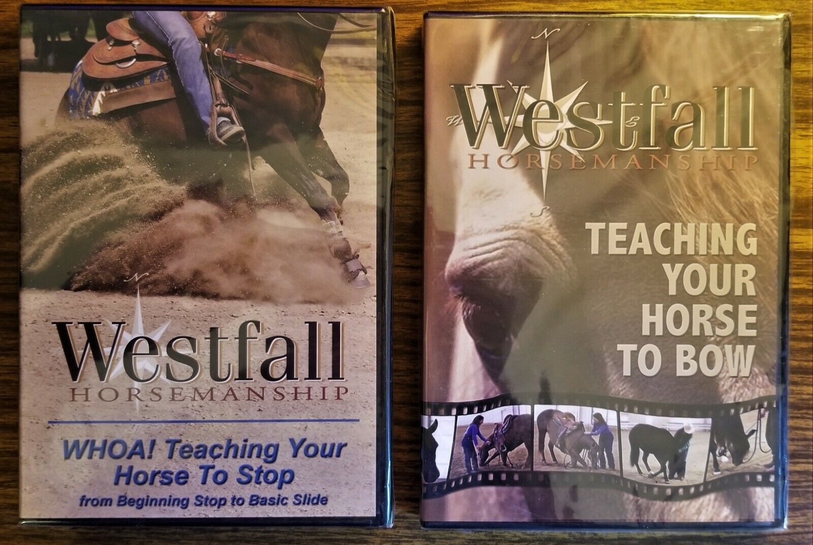 Stacy Westfall Lot of 2 DVDs Teach Your Horse to Bow, Whoa! Teaching Stop Westfall Horsemanship Does Not Apply