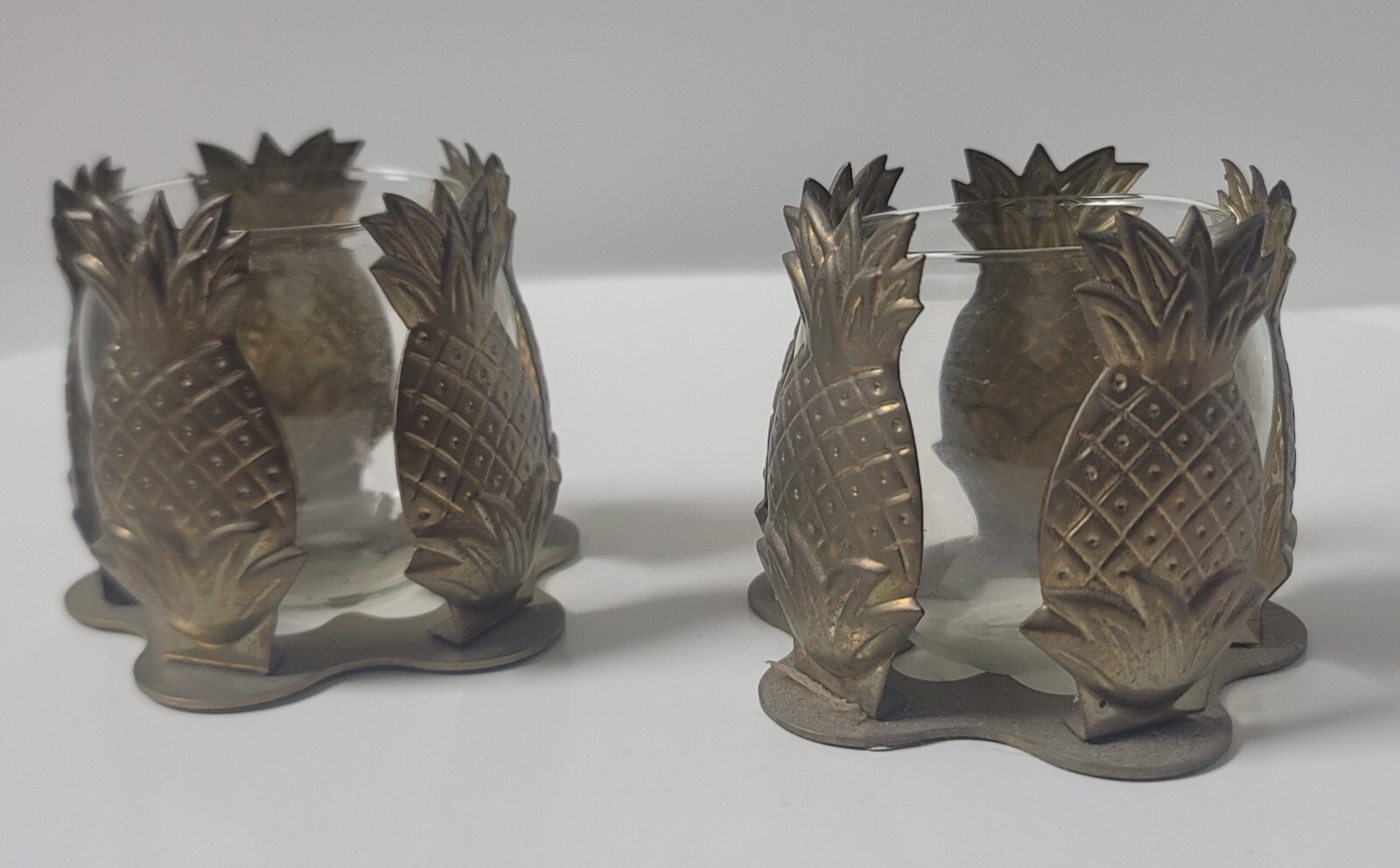 Interpur Brass Pineapple Votive Candleholders - Set of 2 Interpur - фотография #6