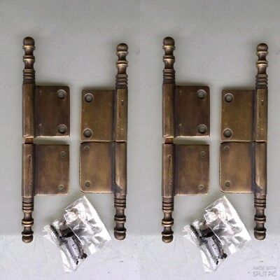 4 lift off Brass DOOR french small hinges old age style restoration heavy 5" B Без бренда