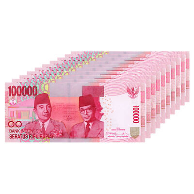 INDONESIAN RUPIAH 100,000 X 10 = 1 Million (1,000,000) IDR CIRCULATED INDONESIA Без бренда