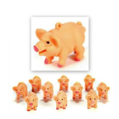 LOT OF 10 SOFT PLASTIC PIGS Small Tiny Toy Craft Gift NEW Little Farm Animal Pig Unbranded TTD1449