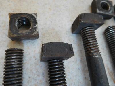 Antique lot of 8+ long 1895 crimp NUTS & BOLTS 7" & 8" from Strich Zeidler PIANO Без бренда - фотография #4