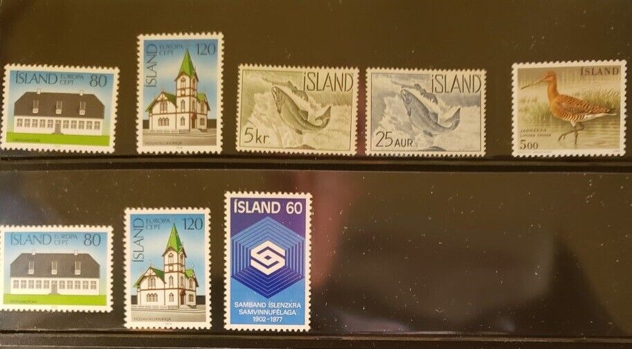 Iceland Miscellaneous Lot of 12 Stamps - MNH - See Details for List Без бренда