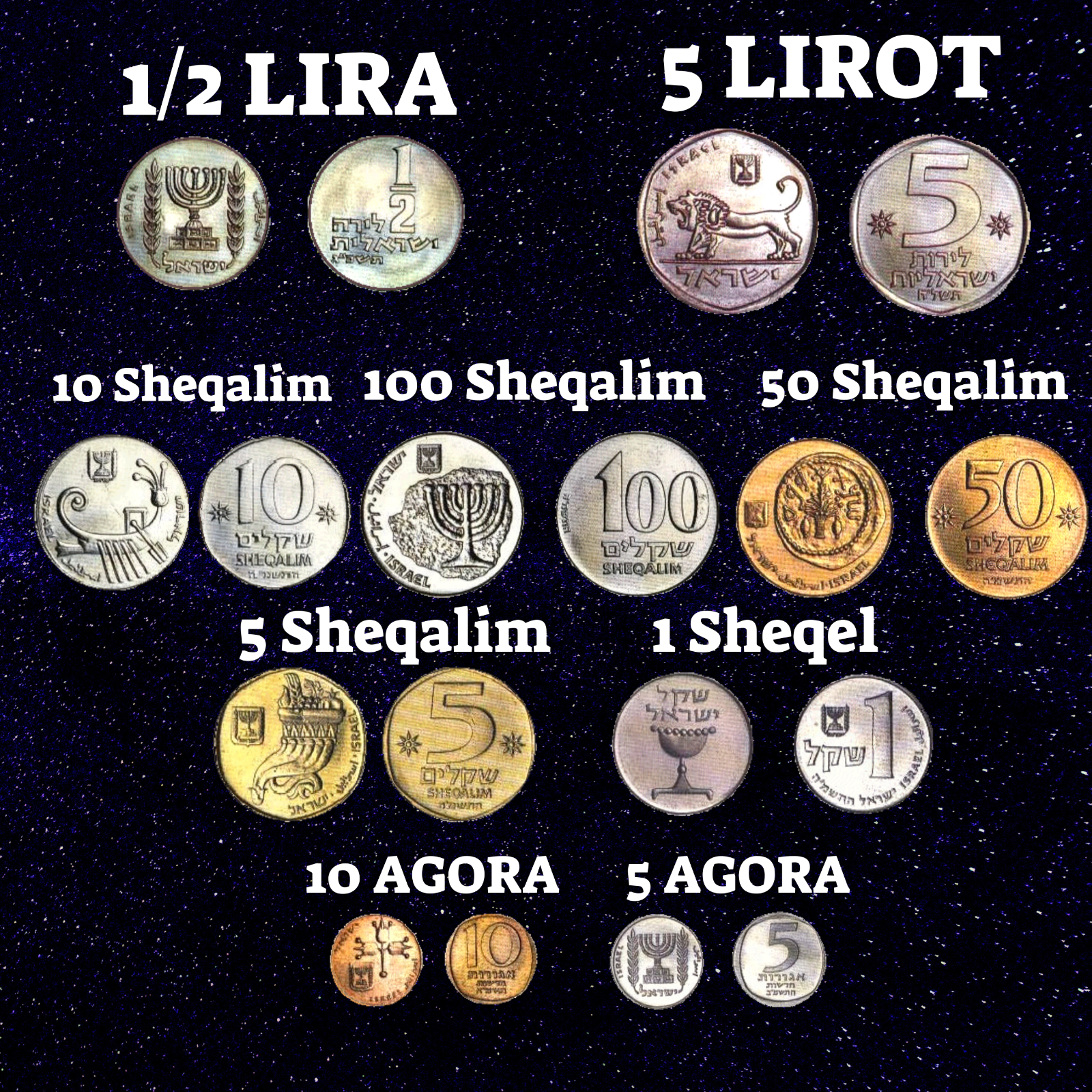 Lot of 9 Israel Sheqel & Lira Coins Israeli Coin World Coins Set Currency Money Без бренда - фотография #11