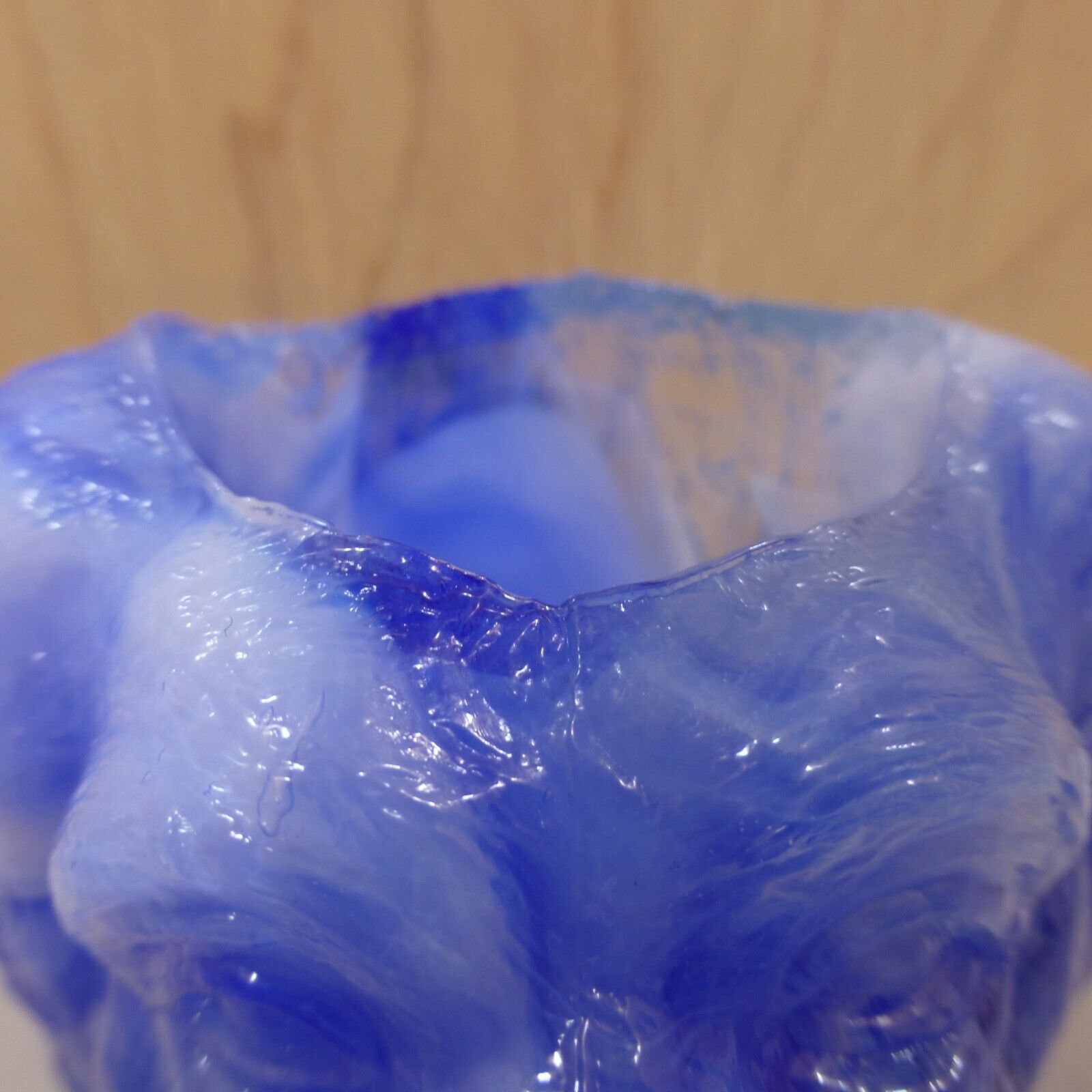 Joe St Clair COBALT BLUE WHITE SLAG Glass DOG HEAD TOOTHPICK MATCH HOLDER Summit Без бренда - фотография #3