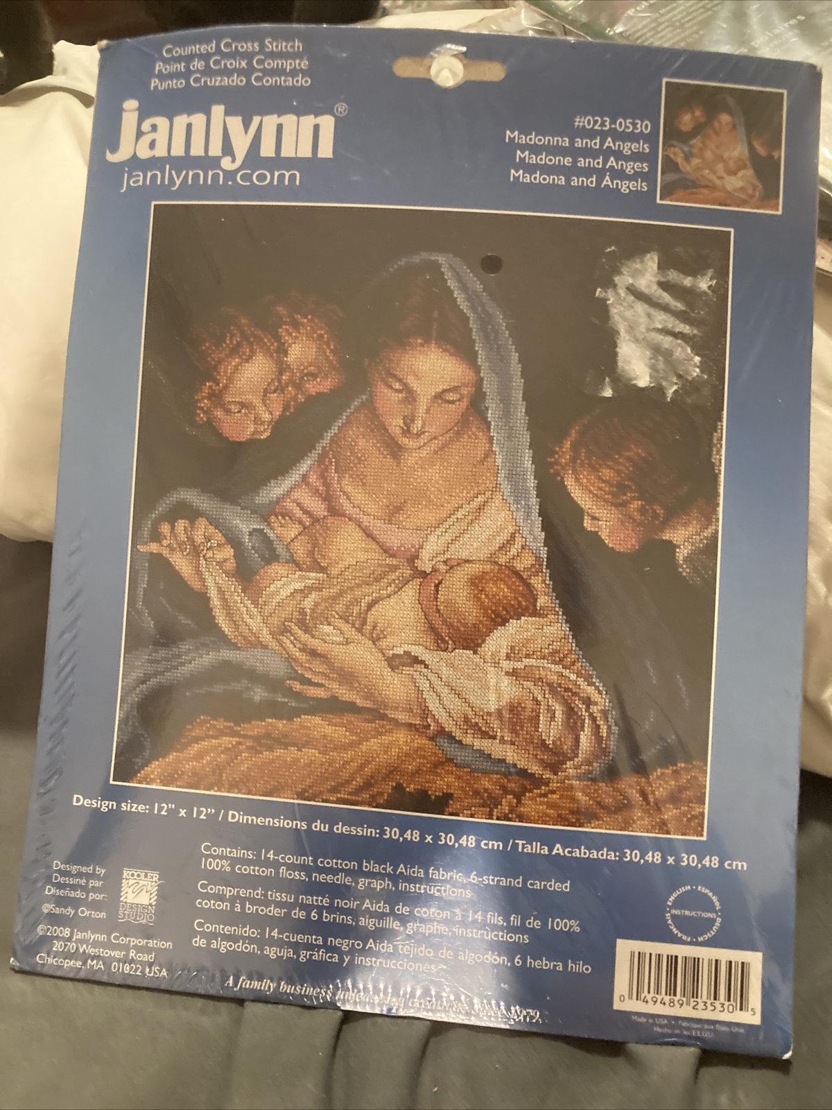 Janlynn Madonna and Angels Counted Cross Stitch Kit #023-0530 12"x12" New Janlynn 023-0530 - фотография #2