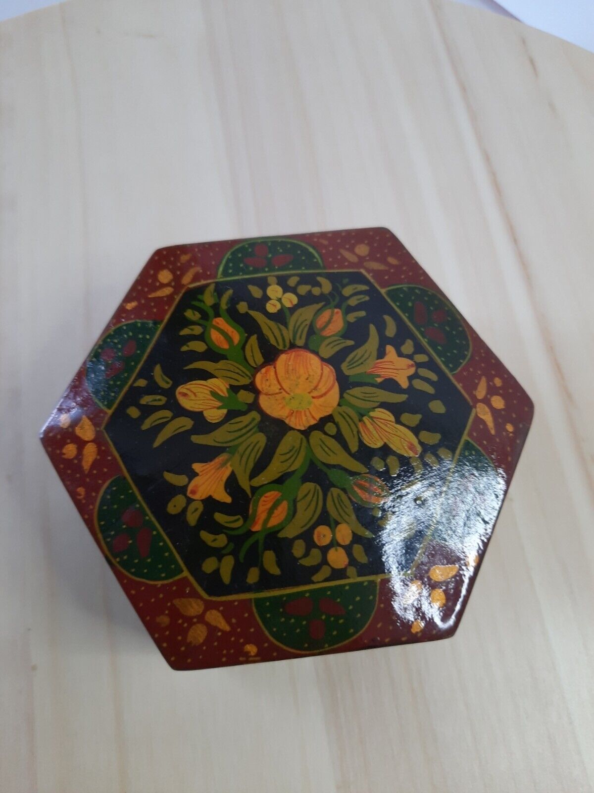 PAPIER MACHE PERSIAN BOX Handmade - фотография #3