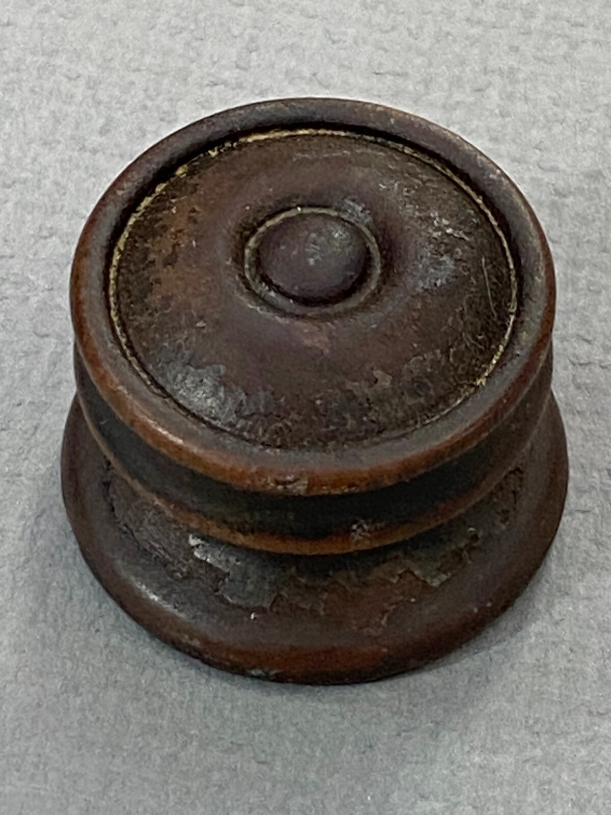3 Matching Antique Vintage Wood Radio Knobs w/ Center Dot Design, c. 1930’s Philco RCA Crosley Zenith Silvertone Airline Atwater Kent GE ++ - фотография #4