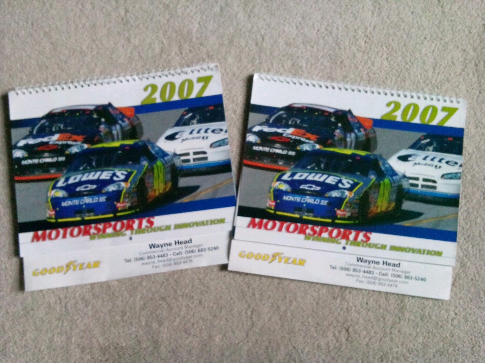 Lot of 7 Vintage Motorsports Calendars (1) 2006, (2) 2007, (4) 2008 Goodyear Goodyear - фотография #4