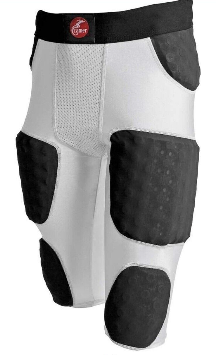 Cramer Hurricane 7 Pad Football Girdle Thigh Hip Tailbone Pads Mens L Gray NEW Cramer