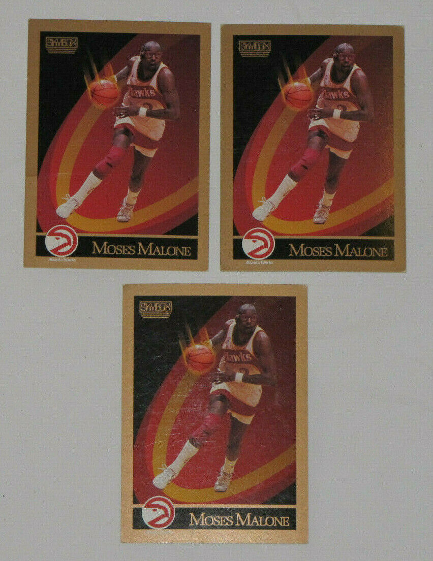 Lot Of 3 1990-91 SkyBox Moses Malone Basketball Card # 6  Без бренда - фотография #2