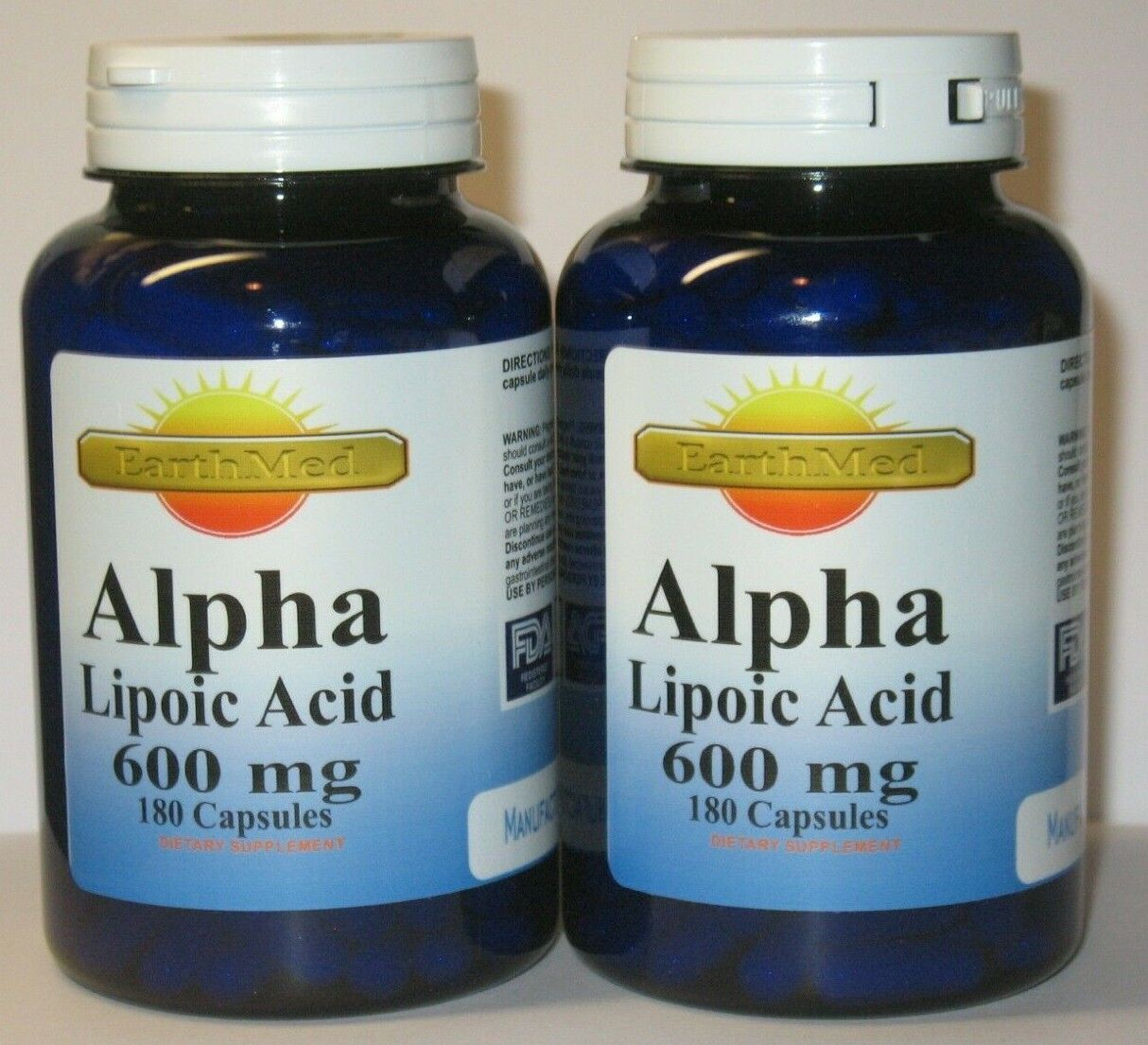 360 Capsules Alpha Lipoic Acid 600mg  Fresh! Metabolism  EarthMed
