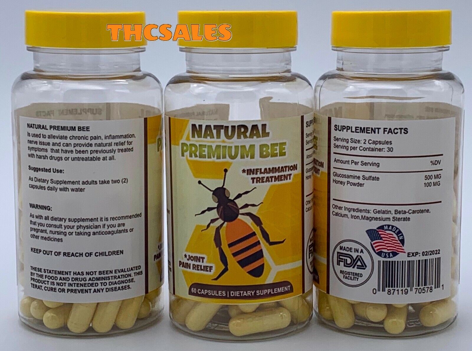 6 Natural Premium Bee Biomed Arthritis Pills Pastillas Para Dolor De Los Huesos Natural Premium Bee With Bee Extracts - фотография #2
