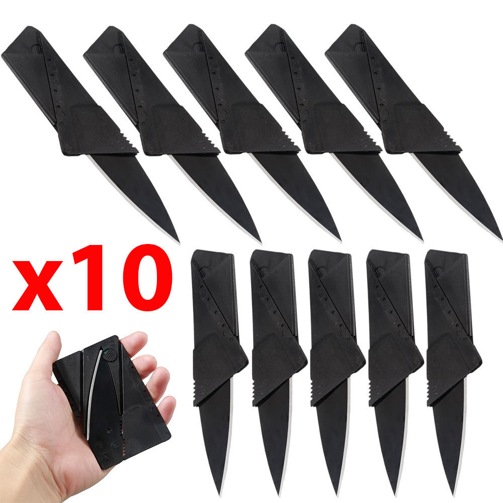 x10 Lot Credit Card Thin Knives Cardsharp Wallet Folding Pocket Micro Knife  Без бренда