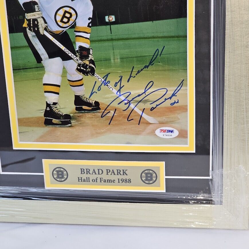 Brad Park  Signed Picture Boston Bruins HOF Framed  PSA Certified Без бренда - фотография #2
