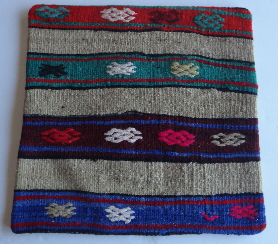Vintage Turkish Kilim pillow cover (#63) Handmade