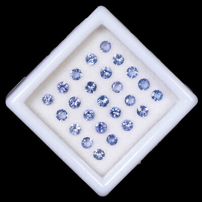 VVS 25 Pcs Natural Tanzanite 2.5mm Round Cut Top Quality Lusturous Gemstones Lot Selene Gems - фотография #6