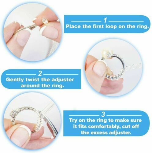 16Pcs Ring Size Adjuster Invisible Clear Sizer Jewelry Fit Reducer Guard Loose Unbranded - фотография #3