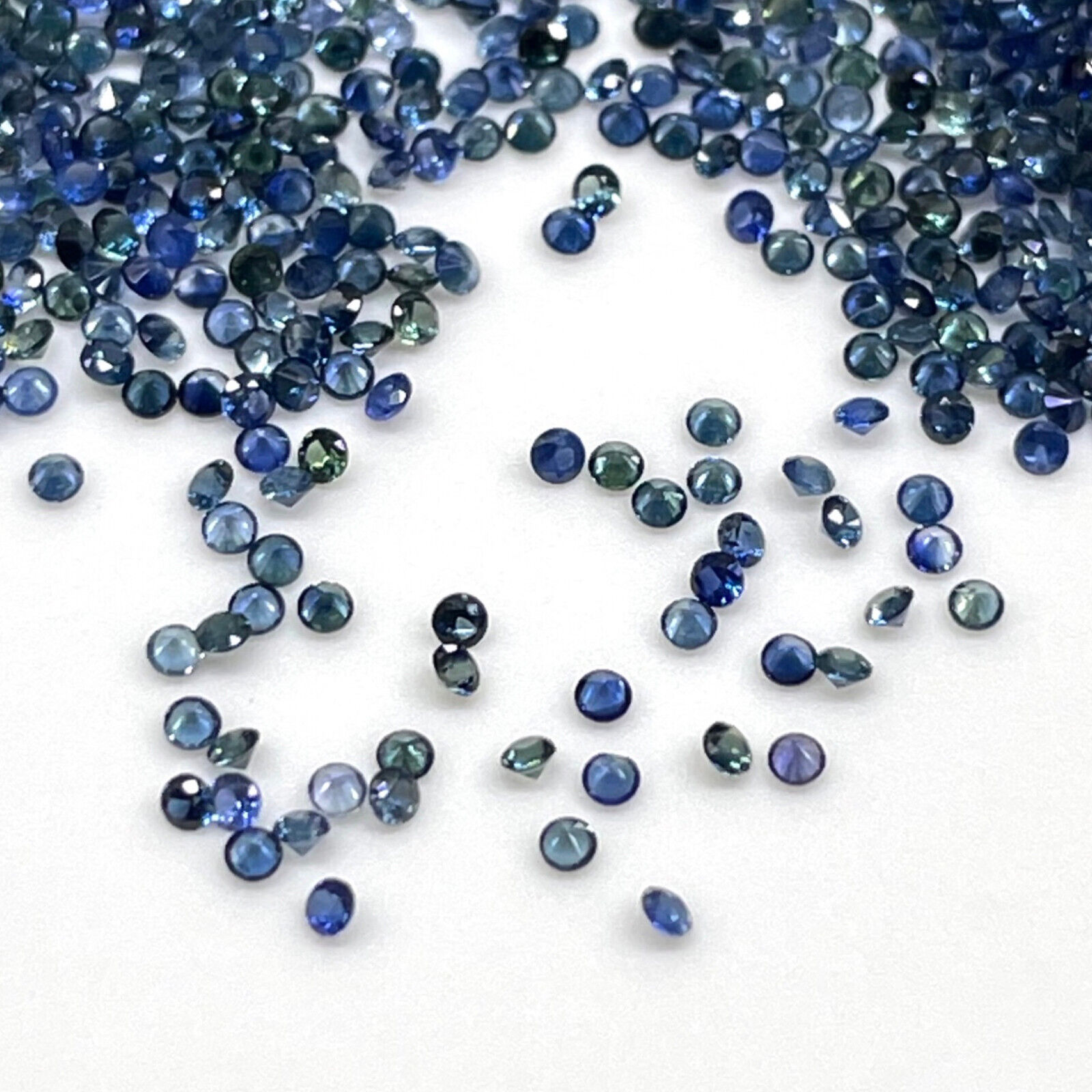 50 Pcs Natural Rich Blue Sapphire 1mm Round Cut Calibrated Loose Gemstones Lot Selene Gems - фотография #4