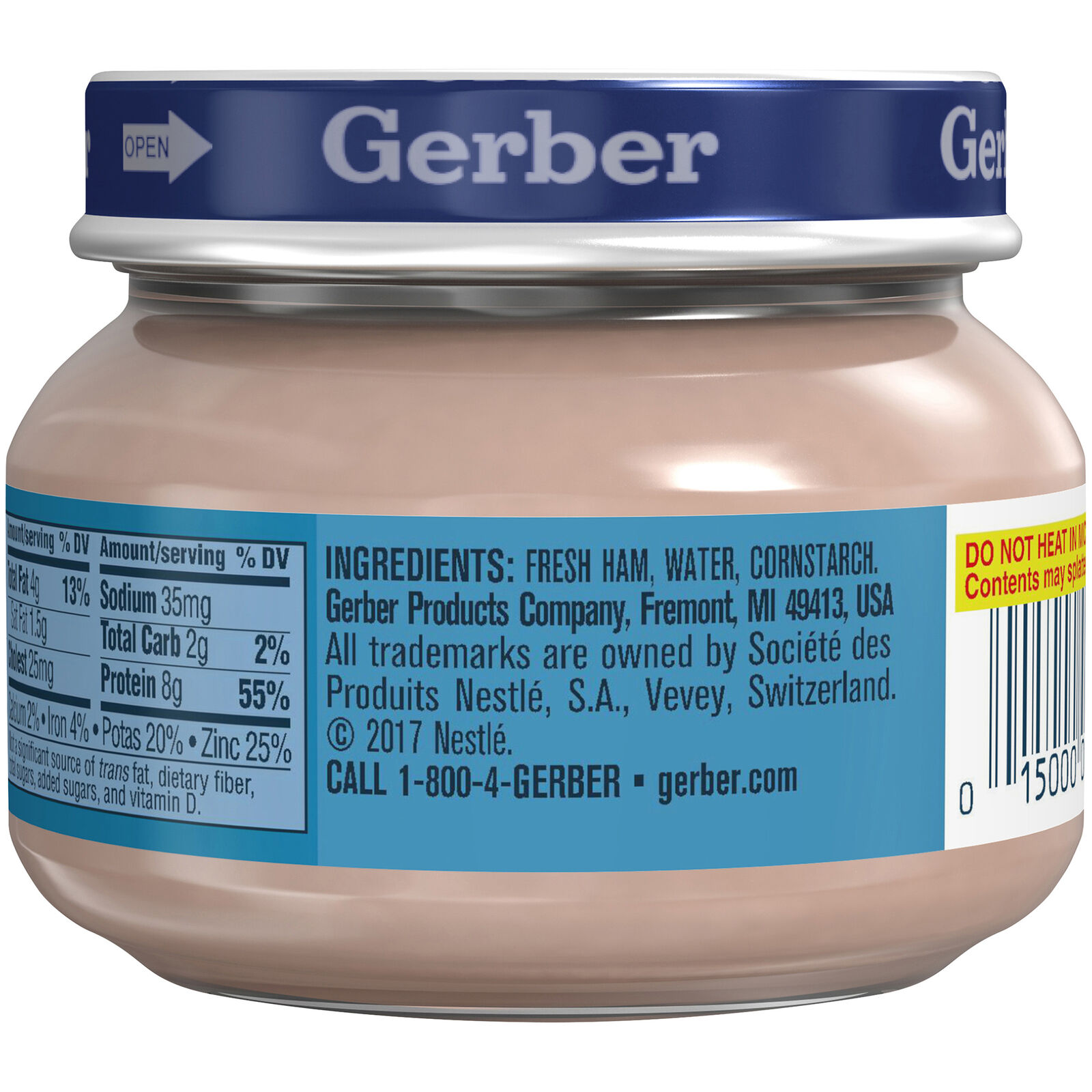 Gerber 2nd Foods Baby Food Jars Ham and Gravy Non GMO – 2.5 Oz – Pack of 20 Gerber Does not apply - фотография #3