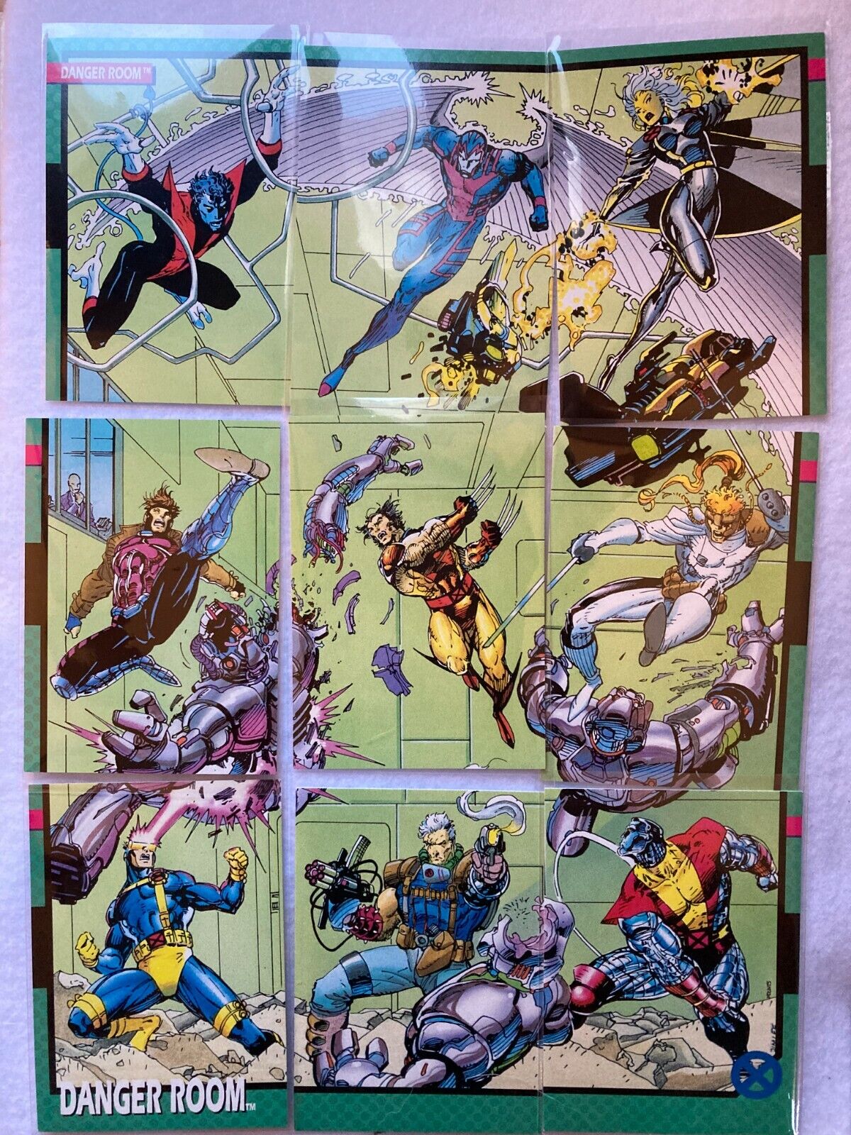  Danger Room -🔥1992 Marvel X-Men Series 1 Set of 9 Cards🔥 Без бренда