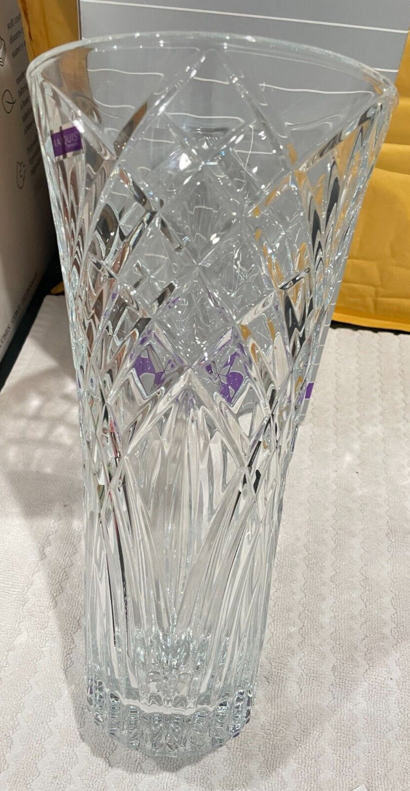 Marquis by Waterford WF LOTUS Crystal Glass 10" Vase Italy Waterford - фотография #4