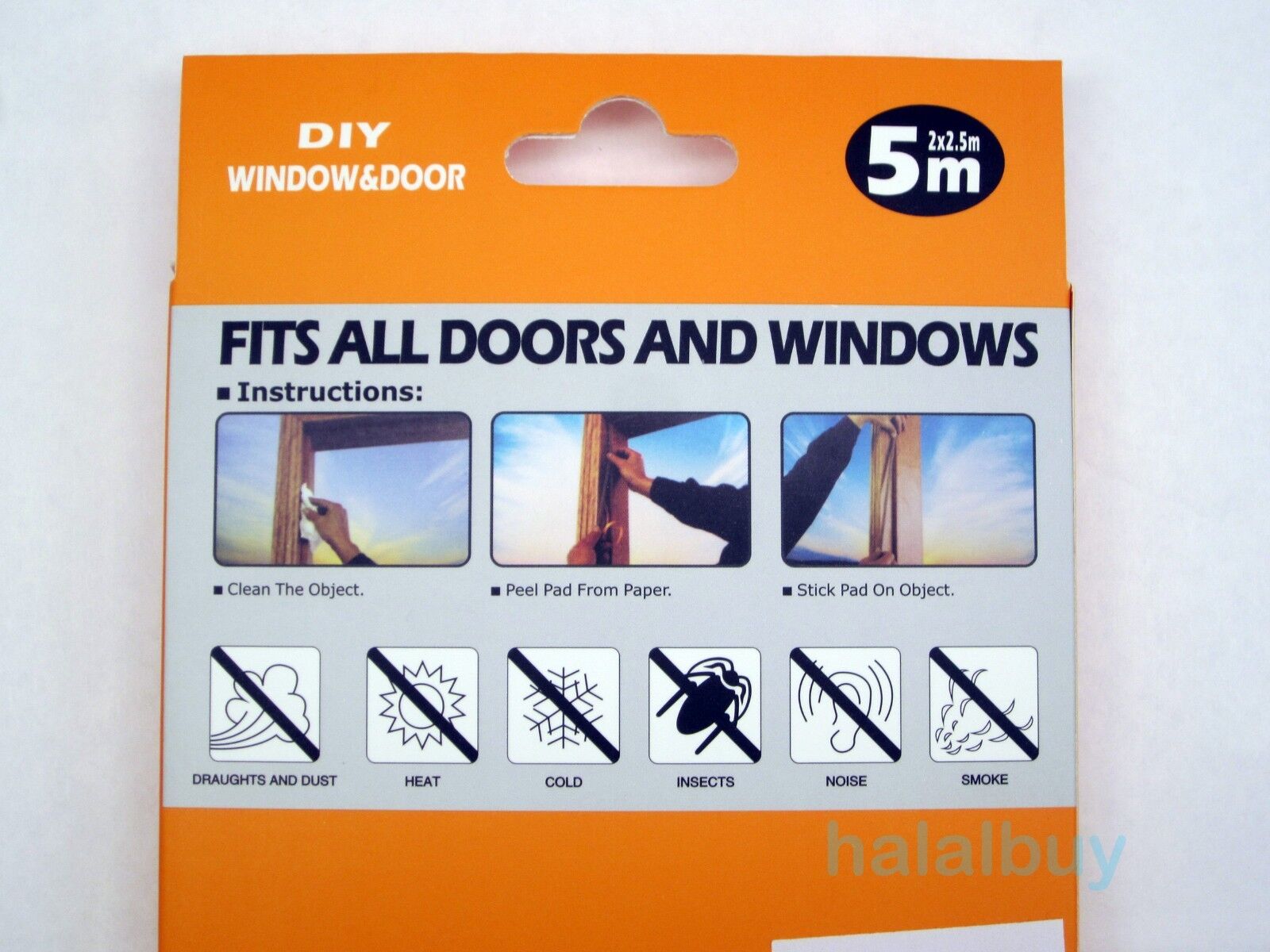 4x self adhesive home window door seal Insulation brush pile Weather Strip 10m Hyderon Does Not Apply - фотография #4