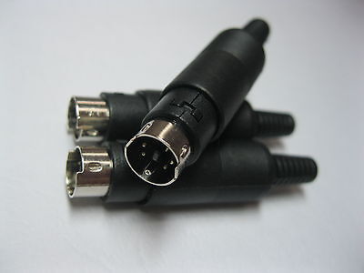5 pcs 5 Pin Mini DIN Plug Male Connector with Plastic Handle New SL - фотография #4