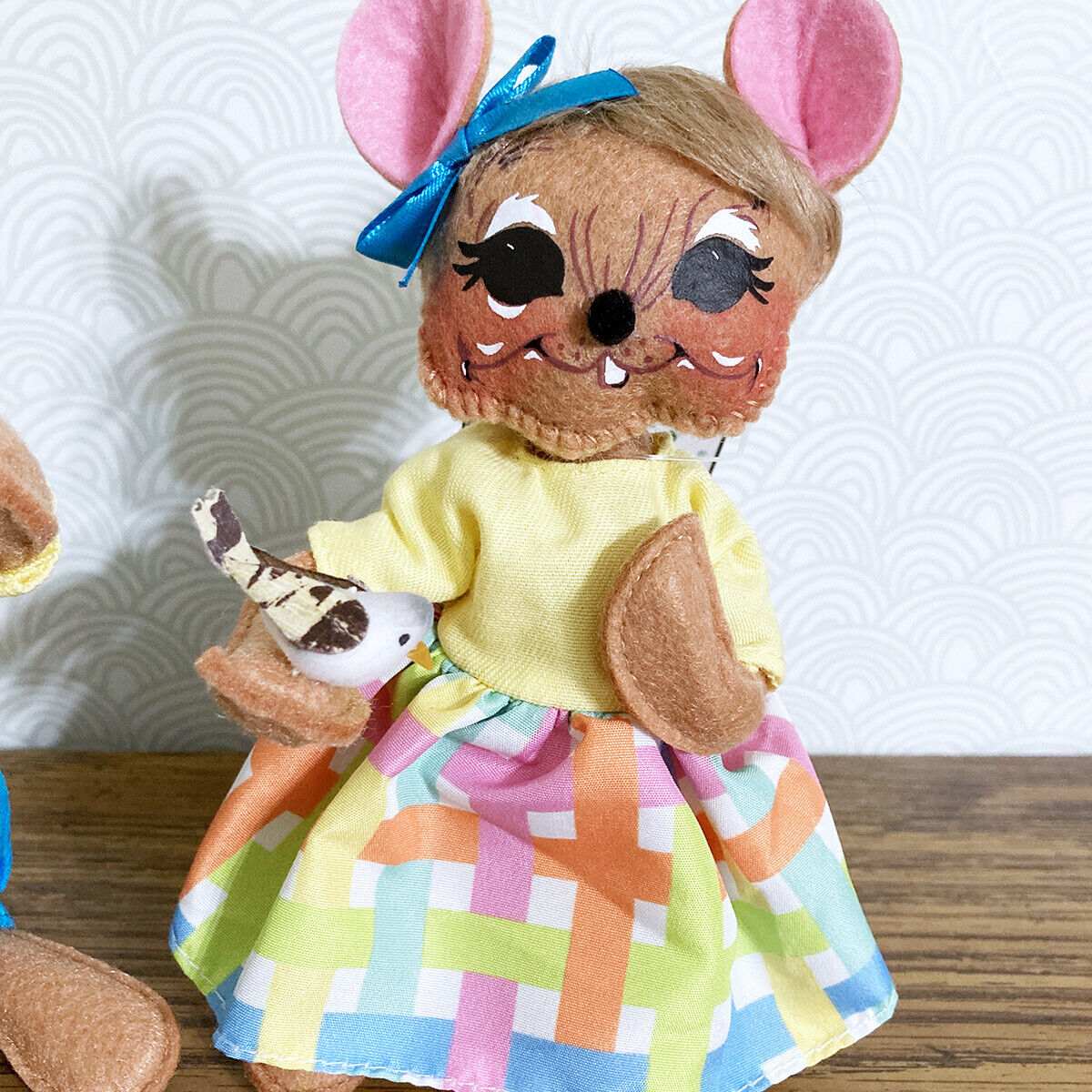 Annalee Spring Mouse Doll Set 2 w Bird 6" 2020 Easter Summer Annalee 211820, 211920 - фотография #2