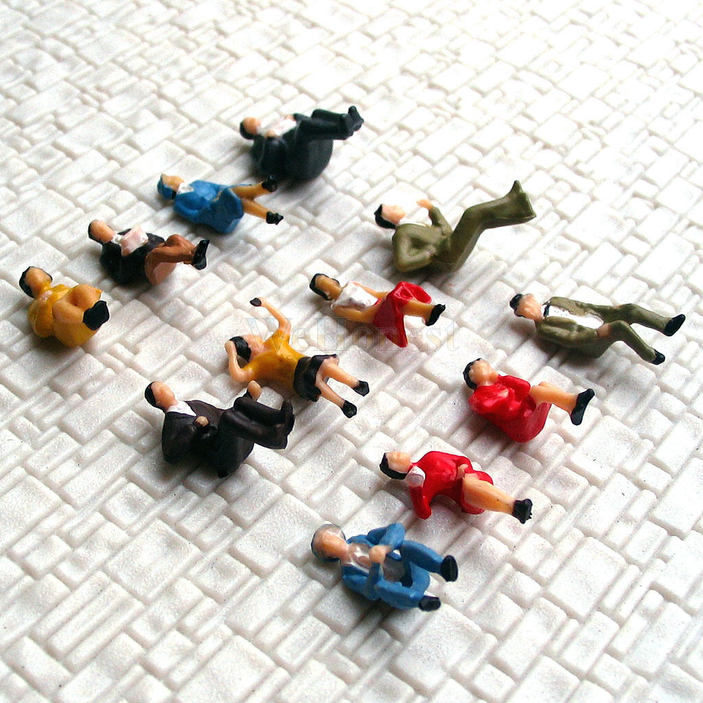 48 pcs HO scale Model Figure Seated People all sitting passenger Layout Scenery Unbranded Does Not Apply - фотография #2