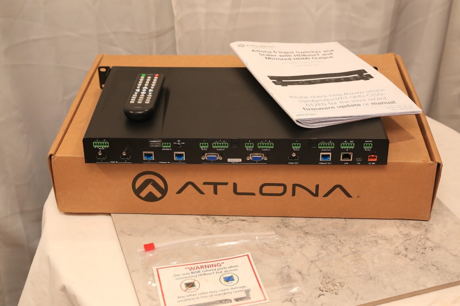Atlona AT-CLSO-612ED 4K UHD Six-Input Multi-Format Switcher plus Remote Manual Atlona does not apply - фотография #4