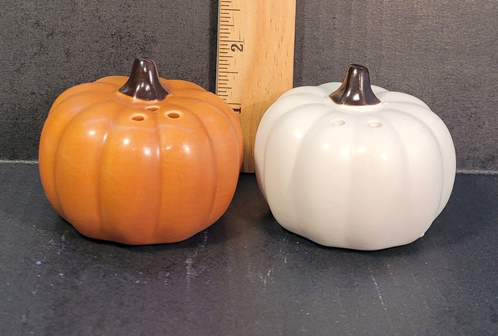 Pumpkin Salt Pepper Shakers Set New Ceramic Fall Decor Halloween Thanksgiving  Unbranded - фотография #7