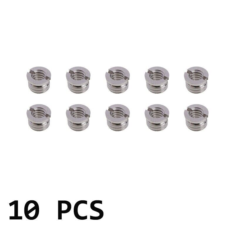 10 Pcs Stainless Steel 3/8"-16 to 1/4"-20 Convert Screw Adapter for Tripod Unbranded Does not apply