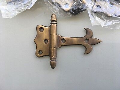 8 small Brass DOOR small hinges vintage age antique style aged screw heavy 3" B Без бренда - фотография #6
