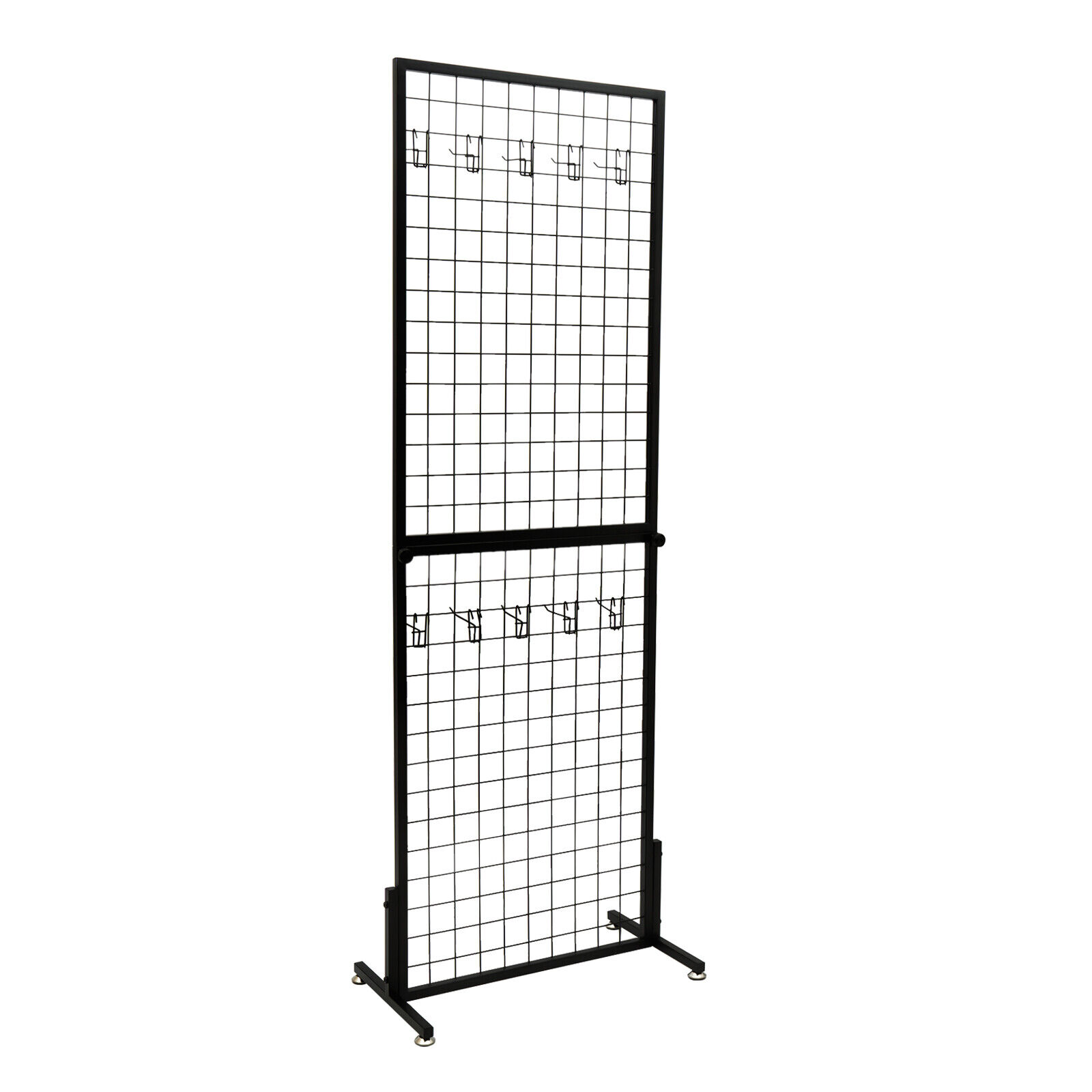 2*2 Inch Foldable Wire Grid Panel Display Rack With 10 Hooks For Craft Art Show N/A N/A