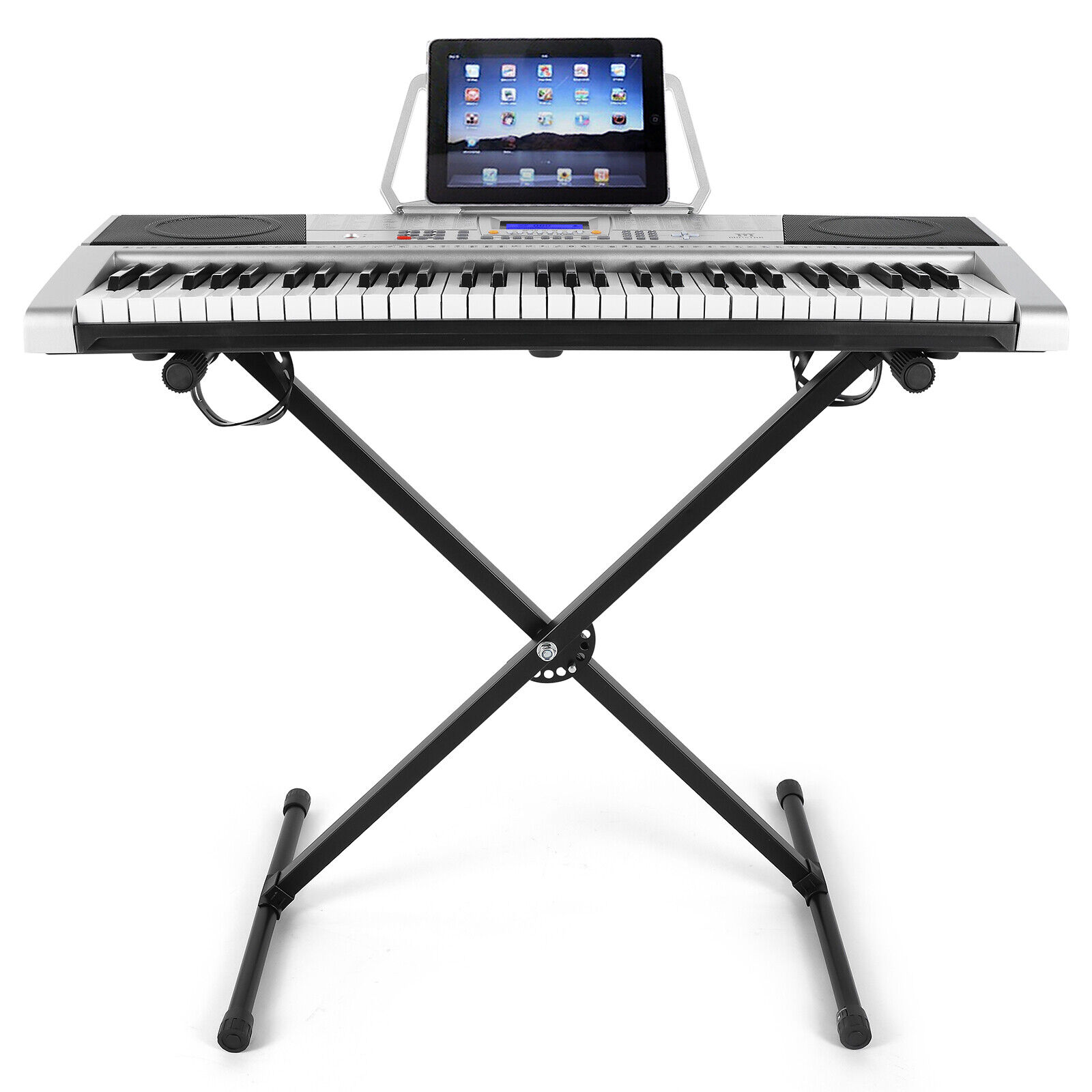 61Key Electronic Keyboard Piano Portable Digital Organ Lighted Key USB Headphone Mustar S6010400 - фотография #4
