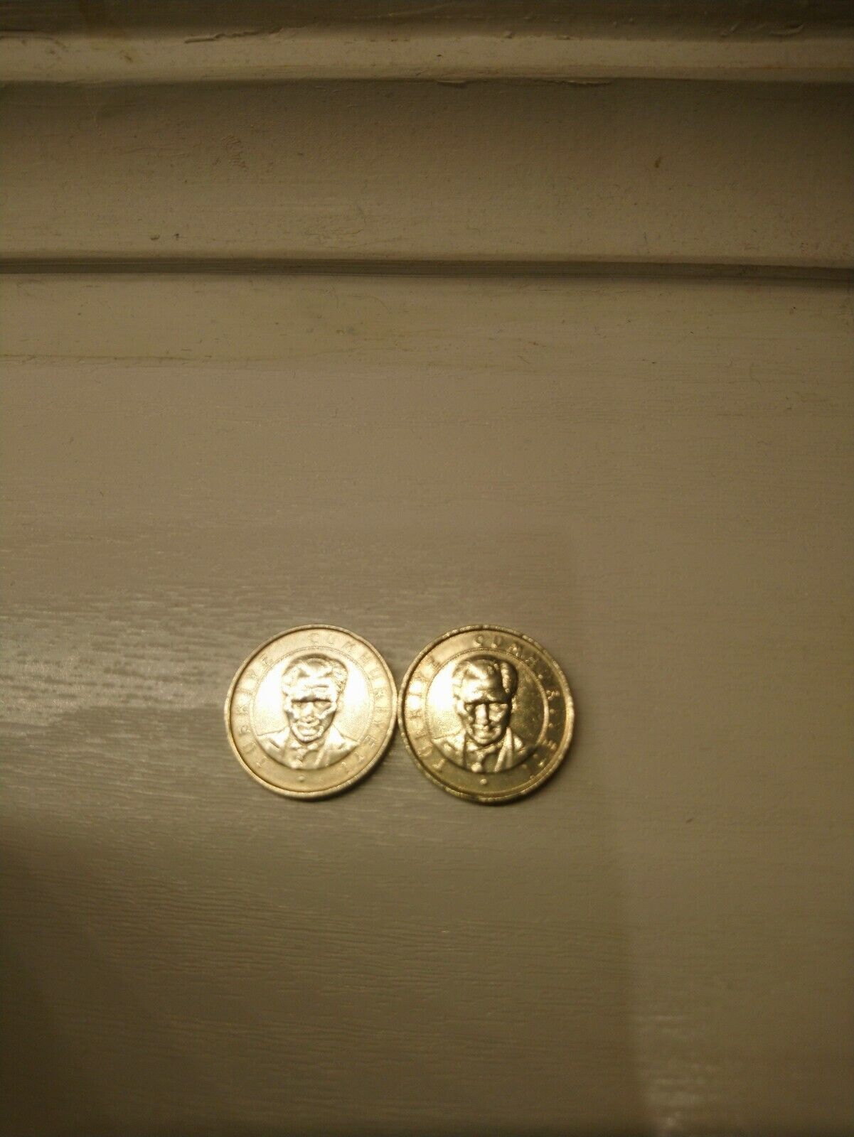 Turkish New 25 Kurus Coin x2 (Both 2005) Без бренда - фотография #4