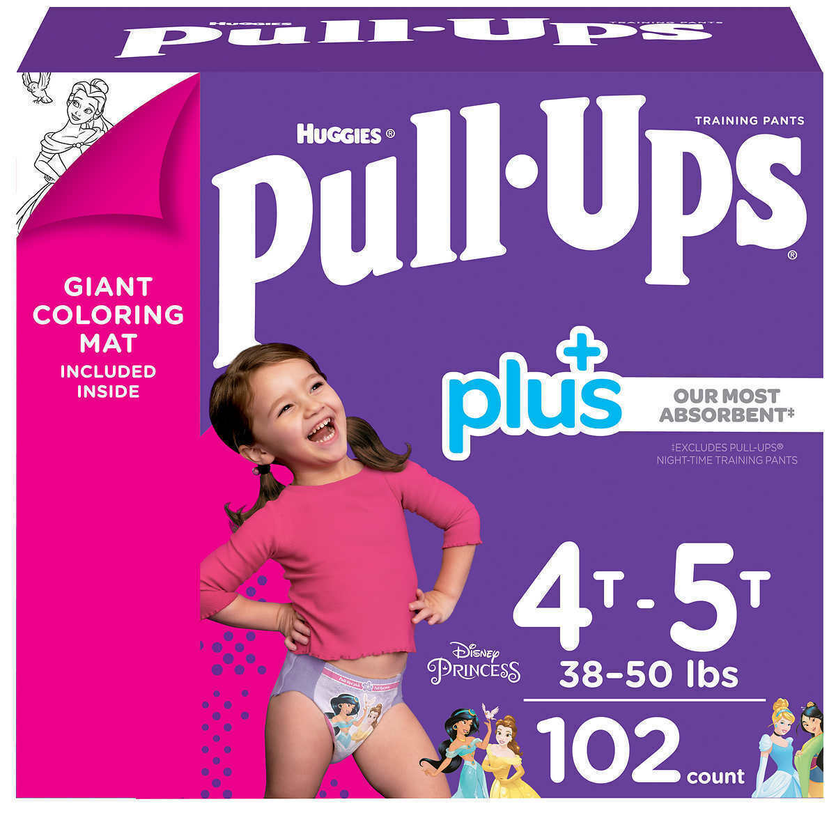 Huggies Pull Ups Training Pants For GIRLS Size 4T-5T, 38-50lbs, 102CT Huggies 45072