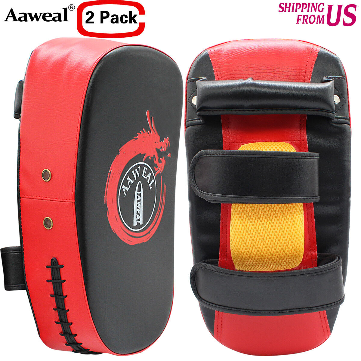 2pcs Boxing Kick Shield Strike Curved Arm Pad MMA Focus Muay Thai Punch Bag  Aaweal Does Not Apply