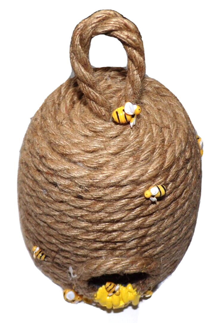 Handmade 9"x7" Beehive Decor twine wrapped drip Honey & Bee Decorations dskT Handmade - фотография #2