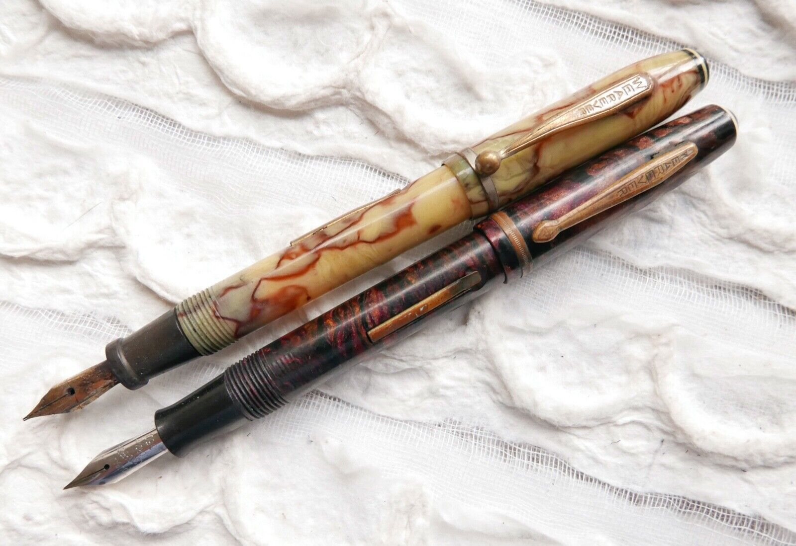 Vintage Wearever Fountain Pen/Mechanical Pencil Combo Lot (COOL CELLULOID) WearEver - фотография #2