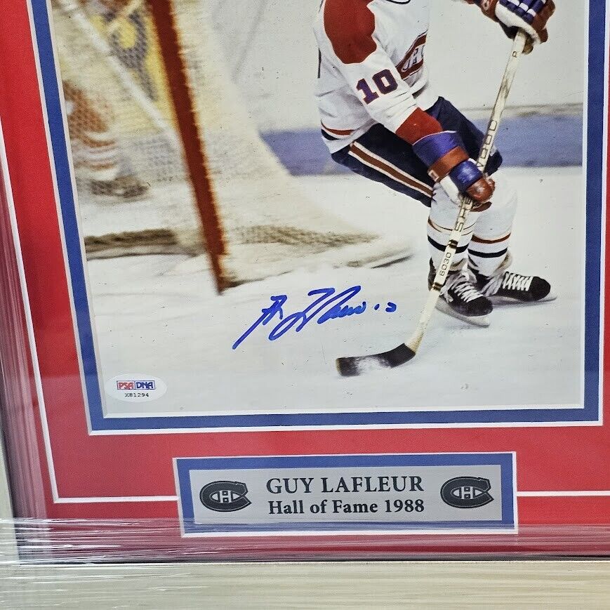 Guy Lafleur Signed Picture Montreal Canadians  HOF Framed  PSA Certified Без бренда - фотография #2